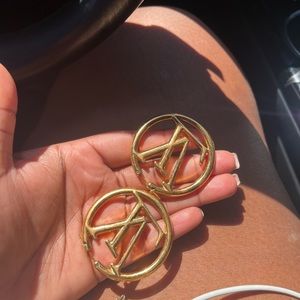 Loui Vuitton Gold Hoops